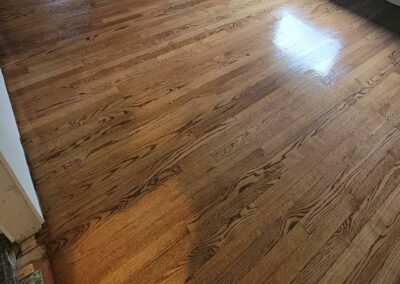 A finished oak floor